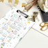 WAVEYU Cute Decorative Clipboard, Cactus Design with Low Profile Clip, Letter Size (12.5"x9"), Retractable Key Hole for