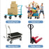 Heavy Duty Caster Steel Cast Iron Wheel, Tool Box and Workbench Swivel Caster with 1250LB Capacity (6 inch, 1 Brake)