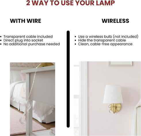 Bow Wall Lamp Elegant Coquette-Style Sconce Light for Bedroom, Hallway & Vanity Decor, Soft Warm Ambient Lighting, Cute