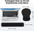 MEKASS Ergonomic Mouse Pad and Keyboard Wrist Rest Set, Super Soft Memory Foam Desk Support for Computer, Black