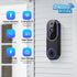 ElioVana 720P 2-Way 2.4GHz Indoor/Outdoor Battery Powered Smart Doorbell Security Camera, Night Vision, Motion