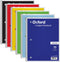 Oxford Spiral Notebook 6 Pack, 1 Subject, Wide Ruled Paper, 70 Sheets, 8 x 10-1/2 Inch, Blue, Yellow, Red, Light Blue,