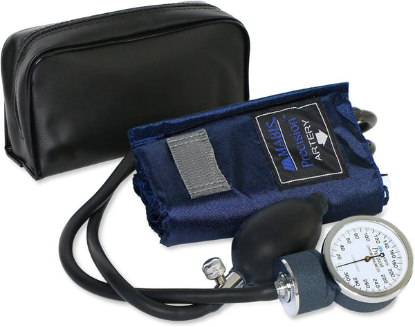 MABIS Precision Series Aneroid Sphygmomanometer Manual Blood Pressure Set, Infant Size, with Carrying Case