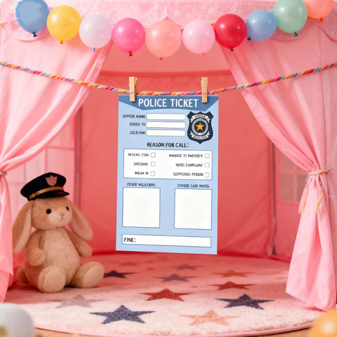 4x6 Inch 60 Kids Pretend Play Notepads Imaginative Role Play Bundle Police Role Play Notepad Restaurant Role Play Pad