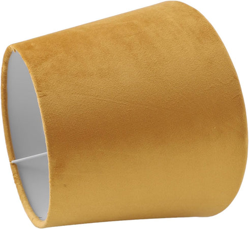 HEEPDD E14 E27 GLOGLOW Velvet Fabric Conical Lampshade, Handcrafted Soft Touch, Dual Use, Perfect for Table and Floor