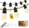 Adirxon 60FT Total LED Outdoor String Lights 2-Pack Dimmable Extendable S14 Bulbs IP44