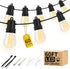 Adirxon 60FT Total LED Outdoor String Lights 2-Pack Dimmable Extendable S14 Bulbs IP44