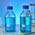 Irenare 8 Pieces Media Storage Bottles, 1000 ml Borosilicate Glass, Round Graduated with Blue GL45 Screw Cap