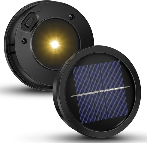HELESIN Replacement Solar Light Parts, 2 Pack Lights Replacement Top,Waterproof Solar Light
