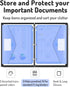 Forvencer Binder Pocket, 5 Pack Super Heavyweight Poly Binder Pocket with Hook and Loop Fasteners Closure, Binder Folders Side Loading, 3 Ring Binder Pocket, Letter Size, Assorted Colors