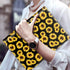 WAVEYU Cute Portfolio Case for Women, Padfolio Cover Folder with A4 Size Clipboard, Business Card Holders, Sunflower
