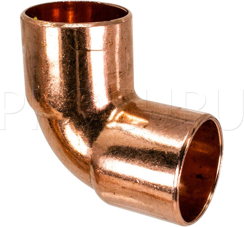 10-Pack Copper 1/2-Inch 90-Degree Elbow CxC Sweat - Certified Safe for Potable Water (CW9S0012-10P)