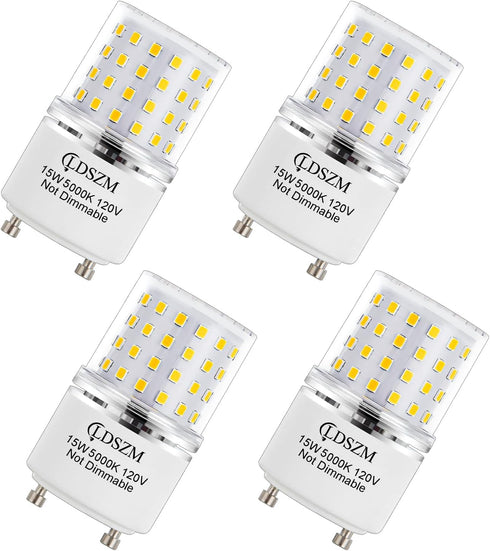 GU24 LED Bulb 15W Non-Dimmable, 120 Watt Equivalent, 1200lm 5000K Daylight, 4-Pack TwistLock Ceiling Light Bulbs