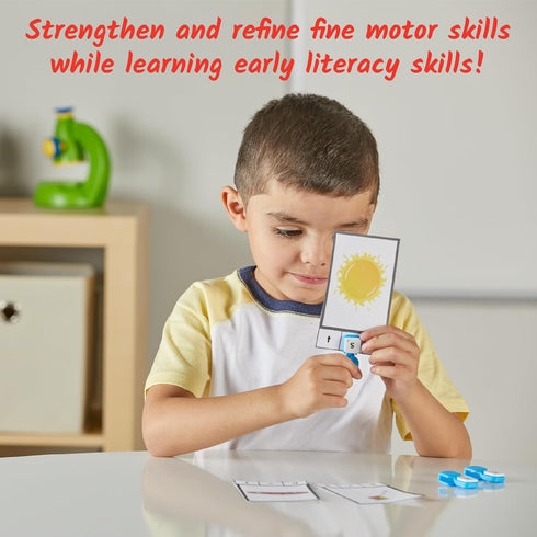 hand2mind Learn My Letters Fine Motor Clips, Kids Clothespin Activities, Letter Practice for Preschoolers, Toddler