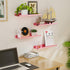 Set 4,15.6 inch BYCY Metal Floating Shelves of Floating Bookshelves for Wall Mounted,Wide Magnetic Book Display Wall