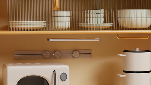 Under Cabinet Lights Magnetic Stickys 4PCS - Replacement Magnetic Strips with Adhesive Backing for Under Cabinet