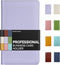 Sooez Leather Business Card Book Holder, 240 Card Capacity PU Organizer (Purple)