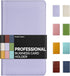 Sooez Leather Business Card Book Holder, 240 Card Capacity PU Organizer (Purple)
