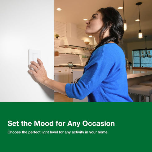 Dimmer Dimmable Bulbs, 150 3-Way, DVCL-153P-AL, Lutron Diva LED+ Light Switch for LED, Halogen, and Incandescent Watt