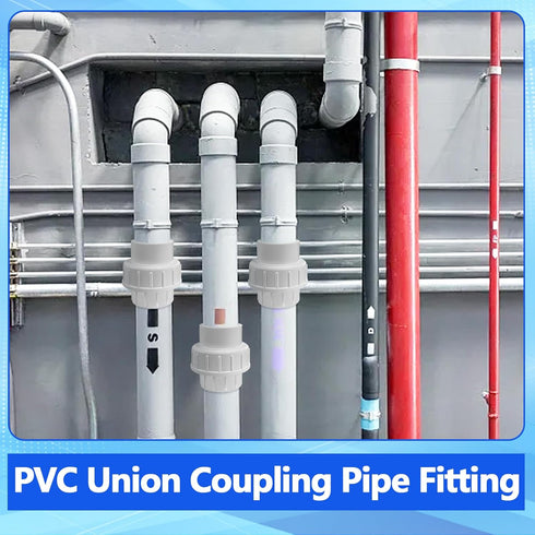 2 inch PVC Coupling Pipe Fitting - 2 inch Female Thread PVC Union Coupling, 2PCS for Swimming Pools and Outdoor Plumbing