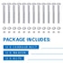 Zonon 12 Sets Galvanized Carriage Bolt Kit, Rust Resistance Bolts, Washers, and Nuts for Fastening Accessories