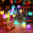 100 40 8 Solar String Lights Outdoor Led Feet Crystal Globe Lights with Lighting Modes, Waterproof Solar Powered Patio