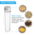 PATIKIL 100ml Plastic Test Tubes with Screw Caps, 6Pcs 160x33mm Tubes for Candy Bead Storage, Bath Salt Lab Use, Silver