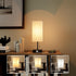 YIDPU Table Lamp for Bedroom,Nightstand Lamp for Bedside with AC Outlets,Adjustable 3color