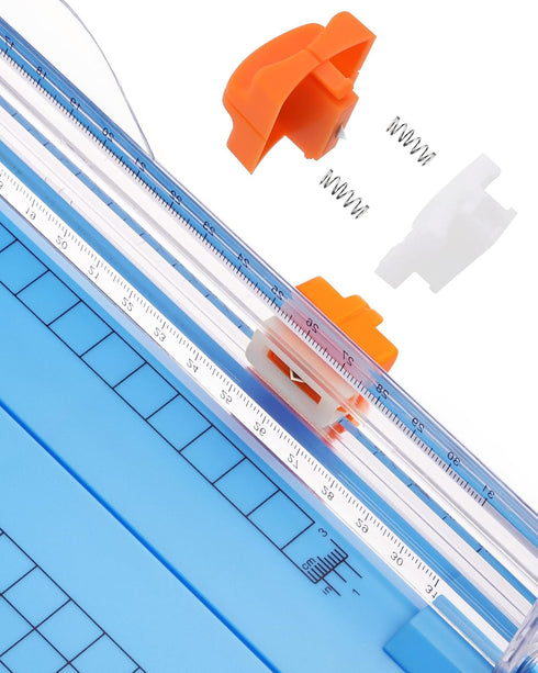 Firbon Blue A4 Paper Cutter, 12 Inch Titanium Straight Paper Trimmer for Scrapbooking Craft, Coupon, Cardstock
