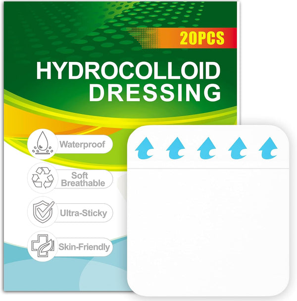 WHAMZ33 W Hydrocolloid Bandages Waterproof Hydrocolloid Patch & Blister Bandages for Feet, Hydrocolloid Dressing