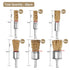 30pcs Set 1/4 Inch Shank,6 ATOPLEE Brass Coated Wire Brush Wheel & Cup Brush with Round Sizes Crimped Wire Brush Wheel