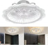 19.7" 3 LYNICESHOP LED Ceiling Fan Light with Remote, Color Temperatures & Speeds, Chandelier Lamp Fan