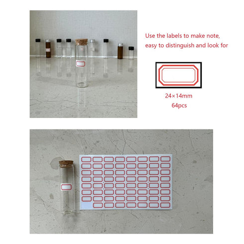 12PCS 50ml Glass Test Tubes with Cork Stoppers, Clear Flat Test Tubes for Bath Salt, Candy Storage