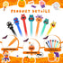 Yeaqee 120 Pieces Halloween Pens, Pumpkin Skull Bat Rollerball Gel Ink Pens for Student Stationery Supplies
