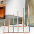 FOMIYES Rose Gold Iron Bookends Desk Organizer Triangular File and Book Stand Decorative Desktop Storage Rack