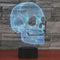 Scary Skull Night Light 3D Illusion Lamp, 7 Colors Changing USB Touch