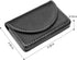 Leather Business Card Holder Wallet for Men or Women, Pocket Name Card Case with Magnetic Shut, Holds 25 Cards (Black)