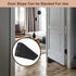 Premium Rubber Door Stoppers for Bottom of Door, Heavy Duty Stackable Wedge for Carpet, 2 Pack (Big, Black)