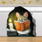 Mouse Reading Book Wall Decor Sticker Decal, Kids Room, Classroom, Home, Bedroom, Bookcase, Adorable Design