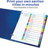 Avery Dividers for 3 Ring Binders - 15 Tabs per Set, Customizable Table of Contents, Multicolor Arched Tabs
