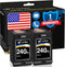 Cartlee Remanufactured Ink Cartridge Replacement for Canon PG-240XL, 2 Black for PIXMA MX472, MG3520, and More