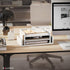 Ballucci 3-Tier Desk Organizer with 2 Side Mail Sorter Slots, Open Top Paper Organizer, Wood Letter Tray for Desktop