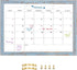 Dry Erase Monthly Calendar Board, Magnetic Wall Whiteboard for Office/School/Home, Walnut Brown Frame 10.5"x 14.5"