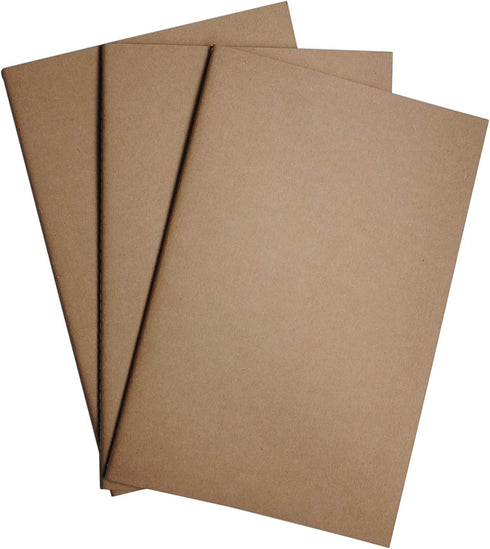 Wanderings A5 Blank Travelers Notebook Insert, 5.5" x 8.3", 3 Booklets, 240 Blank Pages for Journals, Diaries