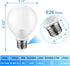 8 Pack Bathroom Light Bulbs, 60 watt Equivalent, E26 Medium Base, Daylight 5000K, G25 LED Globe Light Bulbs for Bathroom Vanity, 120V Round Light Bulb over Mirror, Non-dimmable by Marxlait