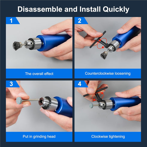 Resin Polishing Kit, Winartton Rotary Tool Kit for Resin Molding, Manicure, Wooden DIY Crafts, Electric Resin Drill