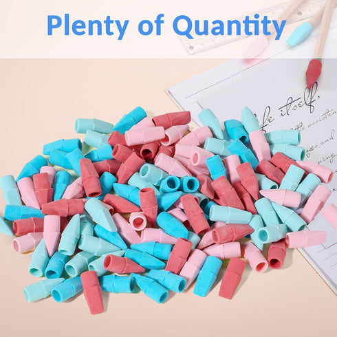 Sooez 120 Pack Pencil Erasers - Cap Erasers in 4 Colors for School Studying Supplies, Perfect for Teachers