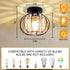 Industrial Black Semi Flush Mount Ceiling Light Fixture, Modern Close to Ceiling Light, Crystal Chandeliers Fixtures