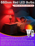 Bulb 660nm 1800K 10W A19 Bulb, E26 2Pack Red and Amber Sleep with Remote Control Choose Red Light or Amberlight,Timer