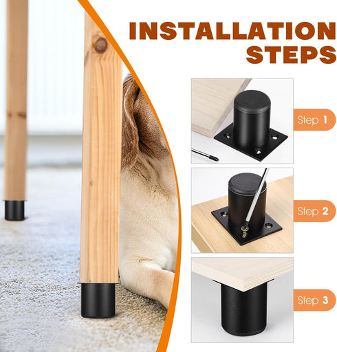 8pcs 5cm MAGICLULU Aluminum Alloy Adjustable Furniture Replacement Legs for Cabinet Sofa Tv Stand, Height Furniture